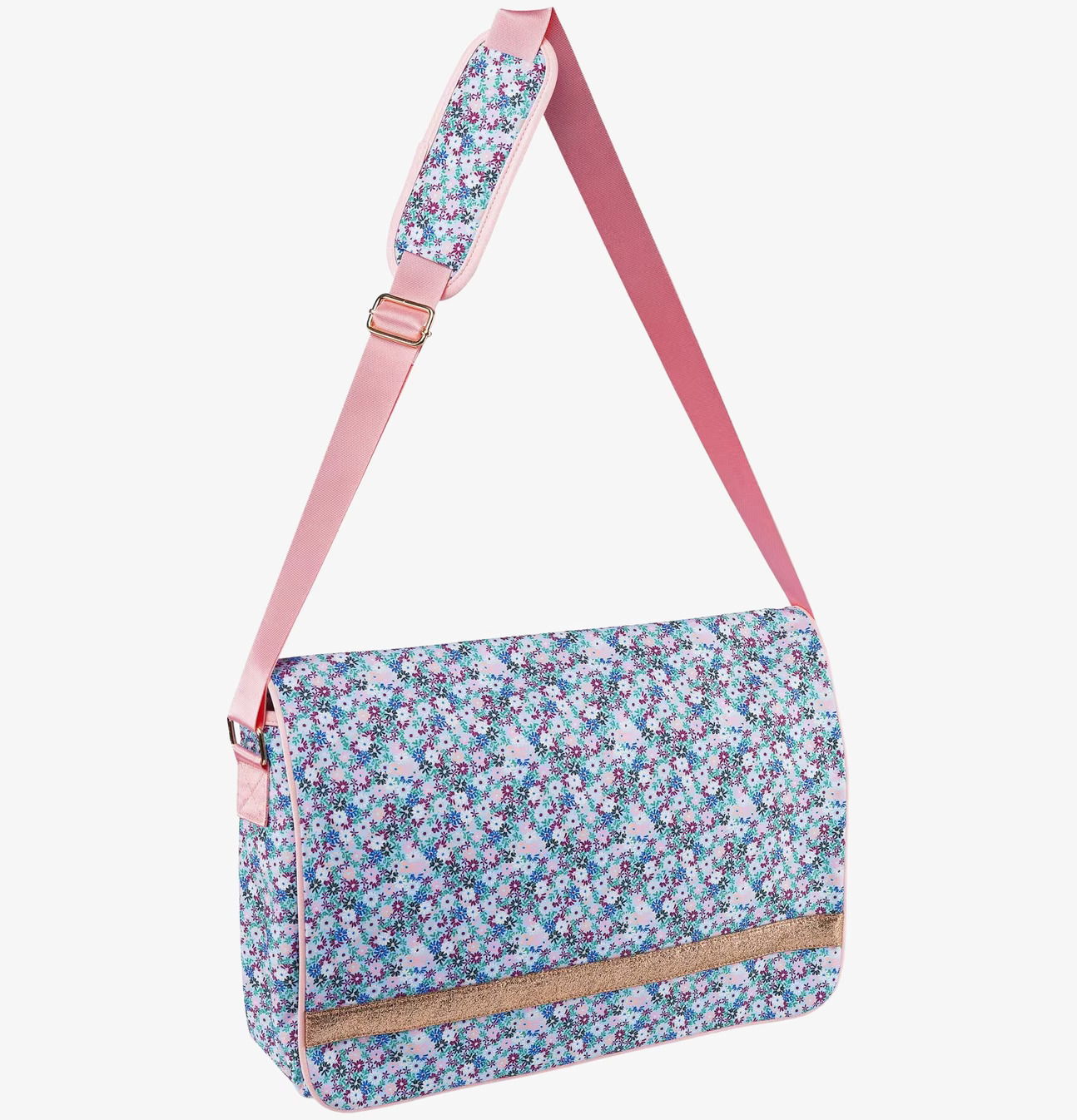 Messenger Bag Small Flower Print från Rice med blommönster
