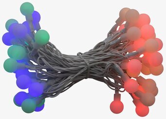 LED String Light Pastell från Rice med färgglada bollar
