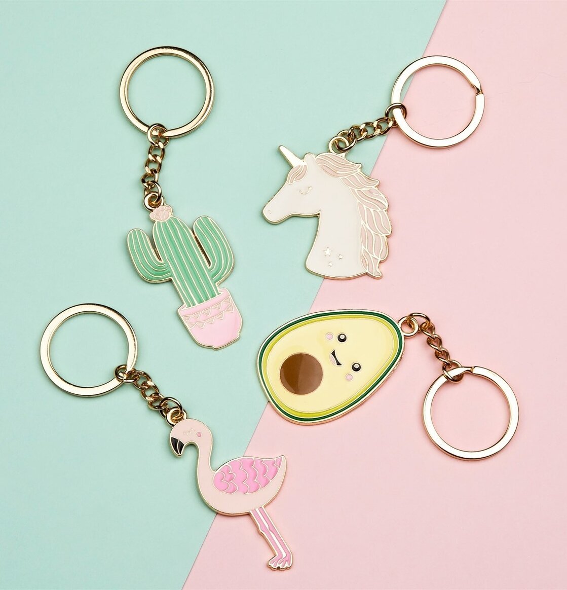 Nyckelring Rainbow Unicorn från Sass & Belle i metall