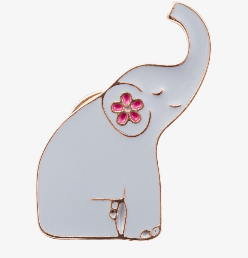 Pin - Mandala Elephant från Sass & Belle på vit bakgrund