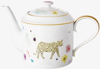 Tekanna Wild Leopard Print från Rice med färgglatt mönster