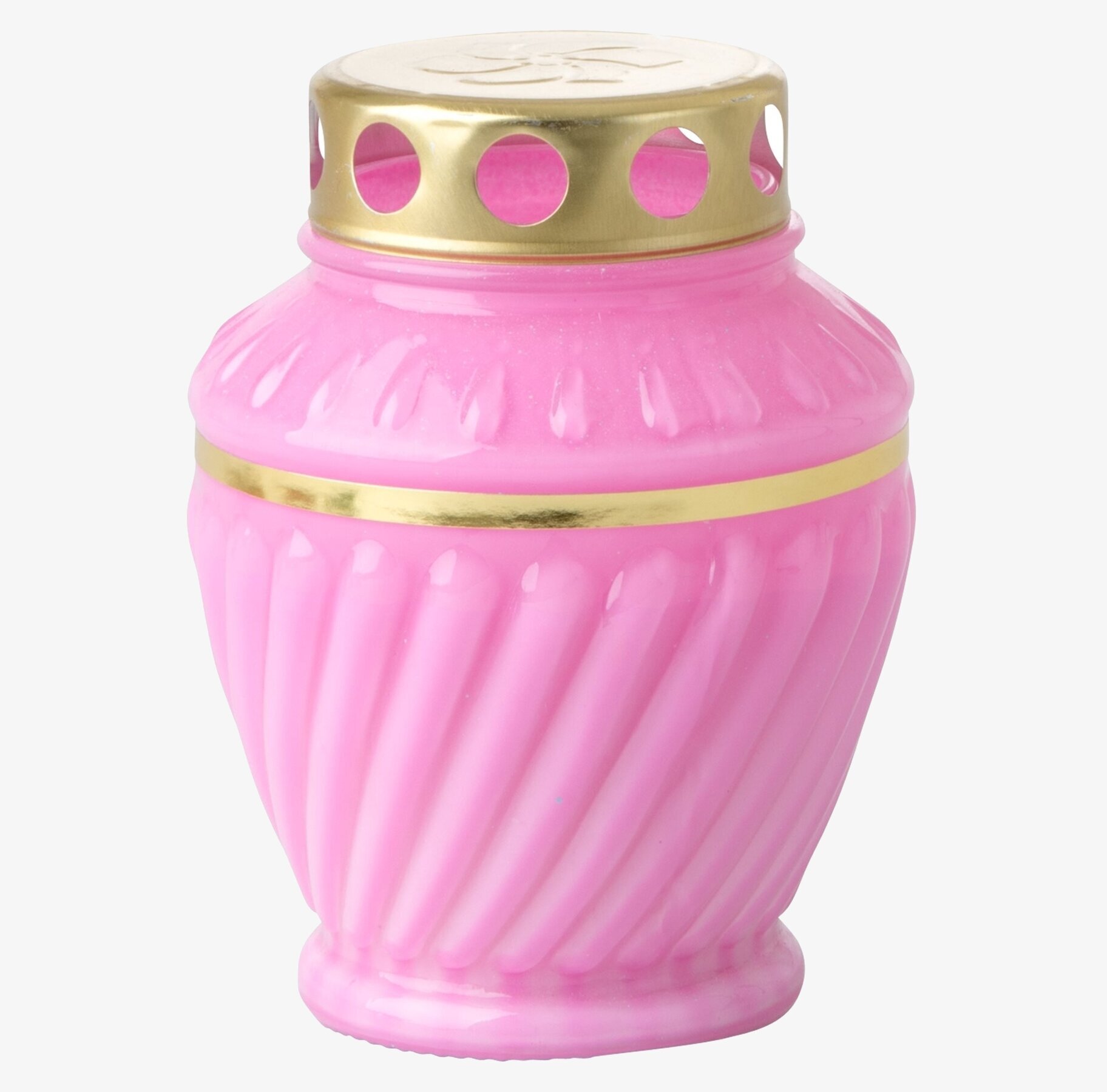 Lanterna Utomhusljus Rosa från Rice med gyllene detaljer