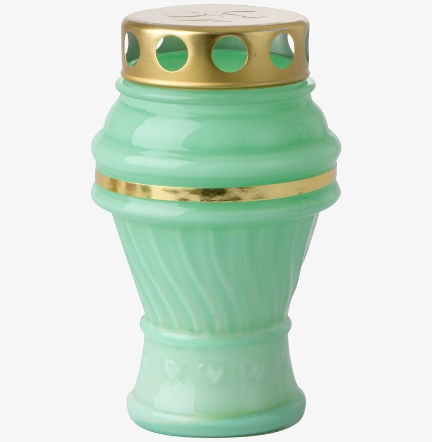 Lanterna Utomhusljus Grön från Rice med gulddetaljer