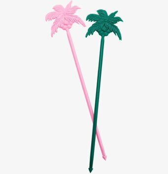 Cocktailpinnar Palm, 12 st från Rice mot vit bakgrund