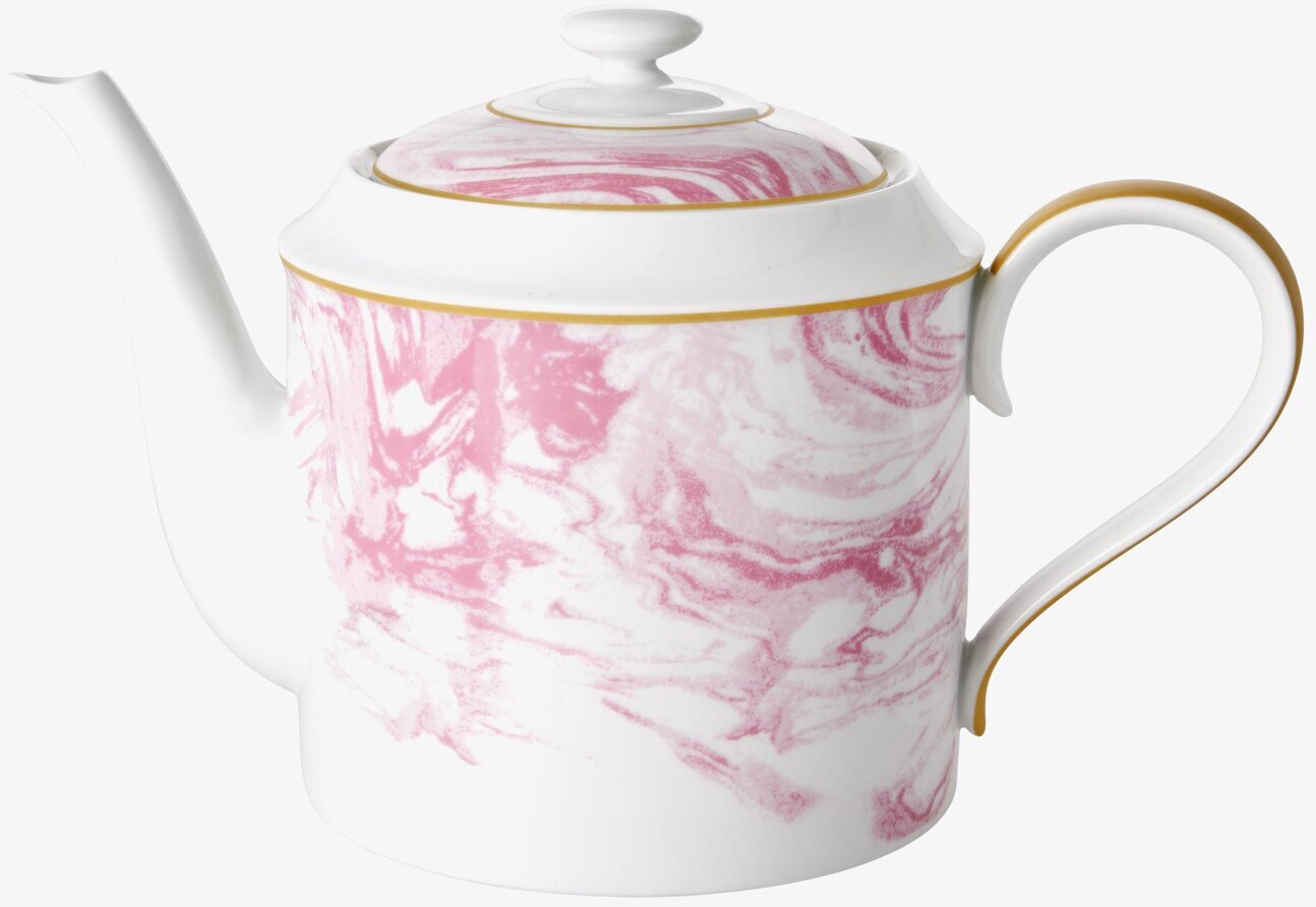 Tekanna Marble Print från Rice med rosa marmormönster