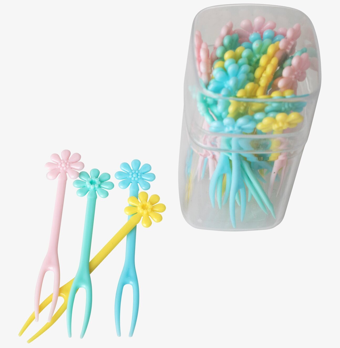 Canapégaffel/Cocktailpinne från Rice i pastellfärger