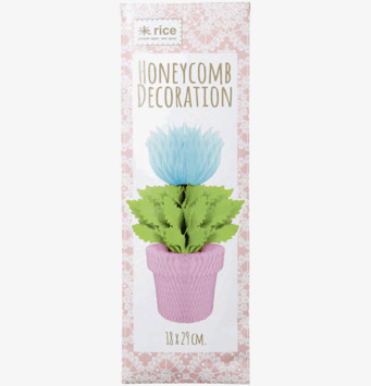 Honeycomb Flowerpot från Rice i rosa med bikakemönster