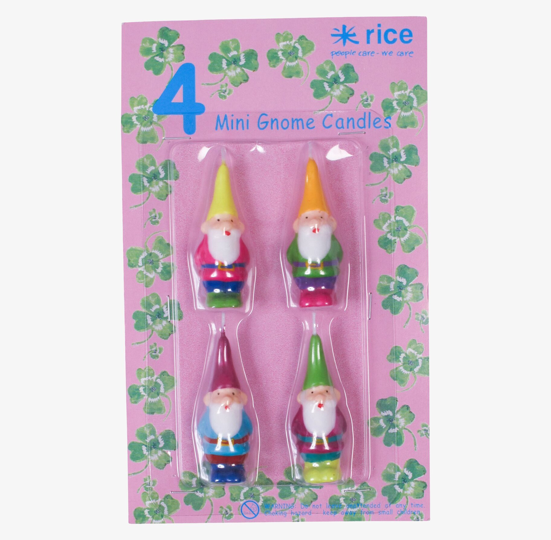 Ljus Tomtar Mini från Rice i rosa förpackning med tomtar