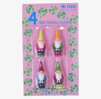 Ljus Tomtar Mini från Rice i rosa förpackning med tomtar