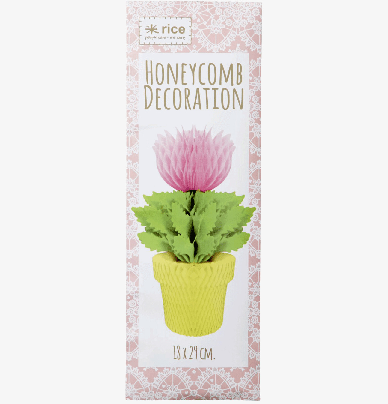 Honeycomb Flowerpot från Rice i färgglad pappersdesign