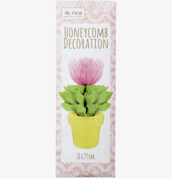 Honeycomb Flowerpot från Rice i färgglad pappersdesign