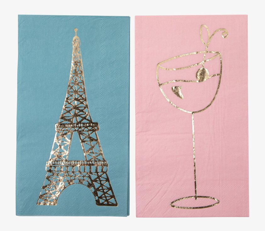 Servetter Guld Print från Rice med eleganta guldtrycksmotiv