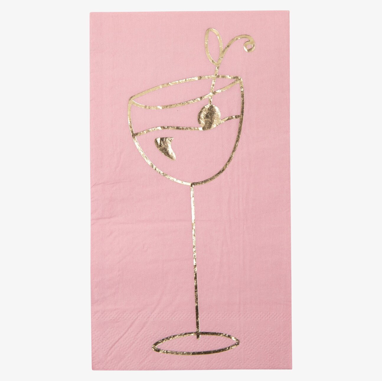 Servetter Guld Print från Rice med rosa och guld design