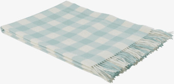 Pläd Rutig Mint från Rice med mintgrönt och vitt rutmönster