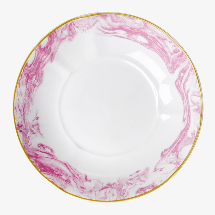 Pastaskål Marble Print - Bubblegum Pink från Rice