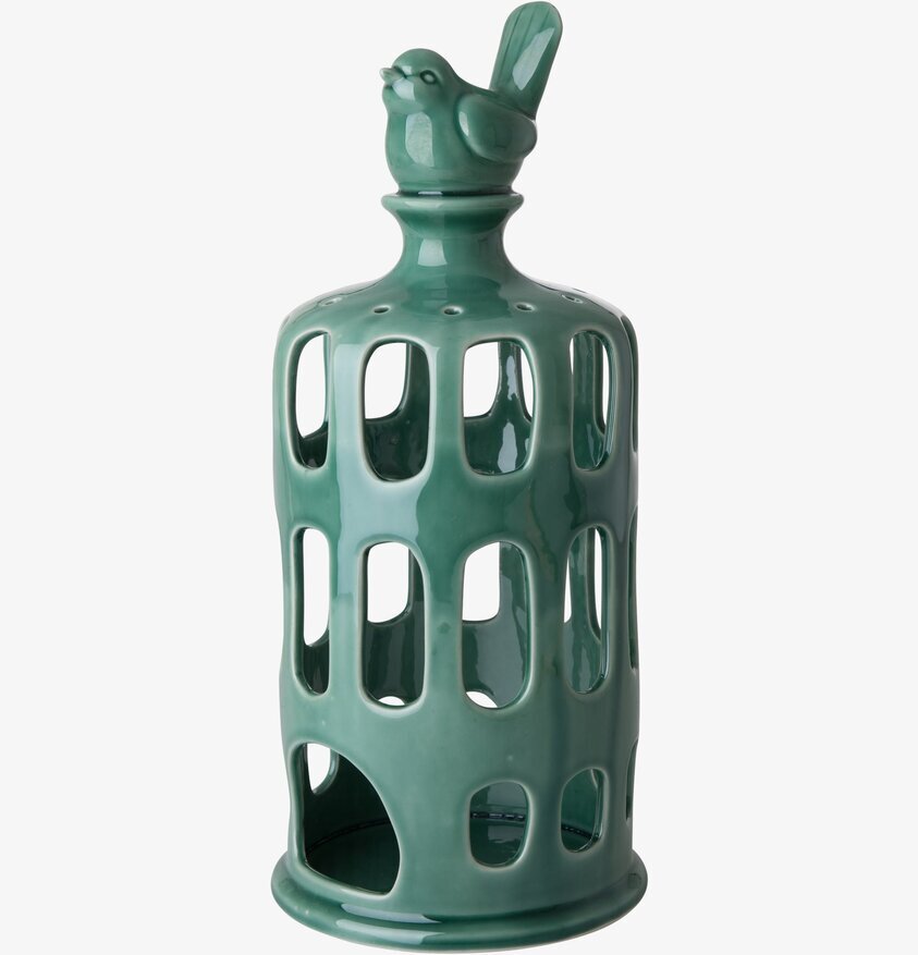 Lanterna Grön från Rice med öppen design och toppfigur