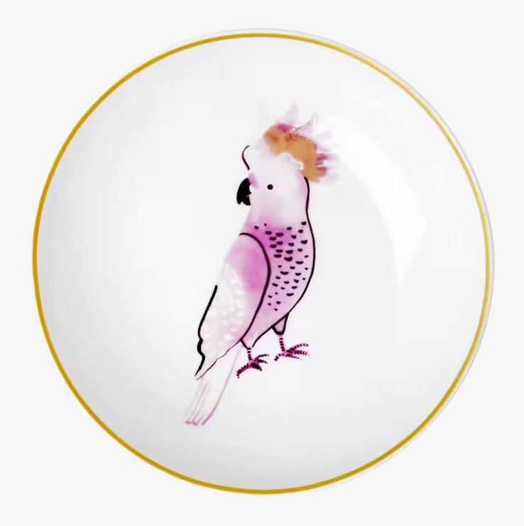 Dippskål Cockatoo Print från Rice med rosa kakaduamotiv