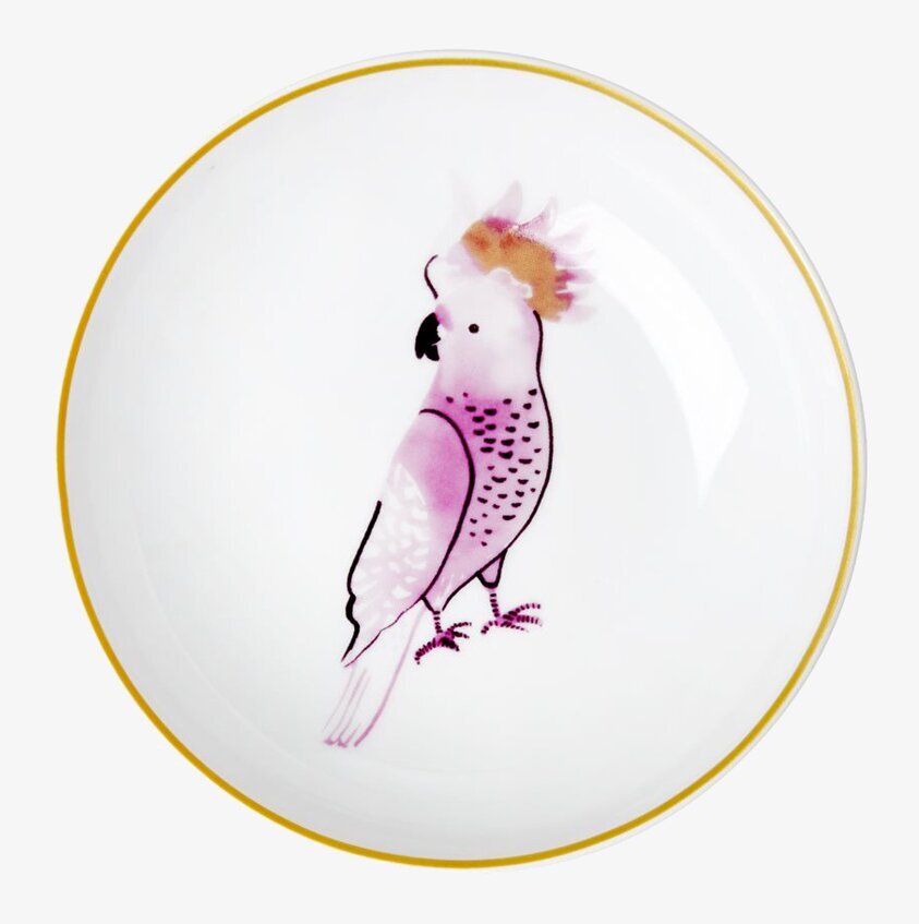 Dippskål Cockatoo Print från Rice med rosa kakaduamotiv