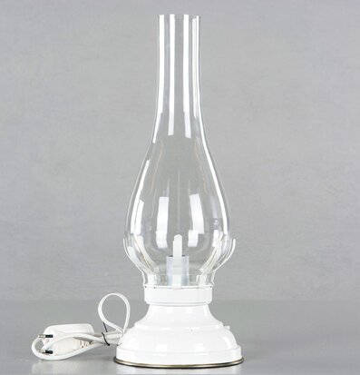 Bordslampa Emalj Vit/Guld från A Lot Decoration på grå bakgrund