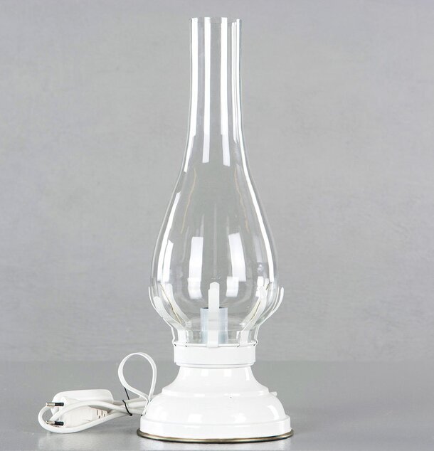 Bordslampa Emalj Vit/Guld från A Lot Decoration på grå bakgrund