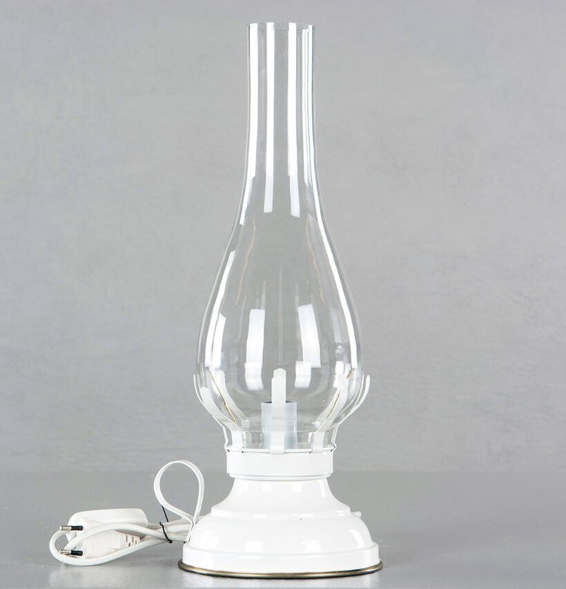 Bordslampa Emalj Vit/Guld från A Lot Decoration på grå bakgrund