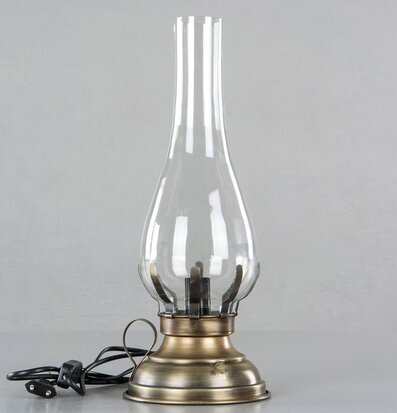 Bordslampa Antik Mässing från A Lot Decoration med glasskärm