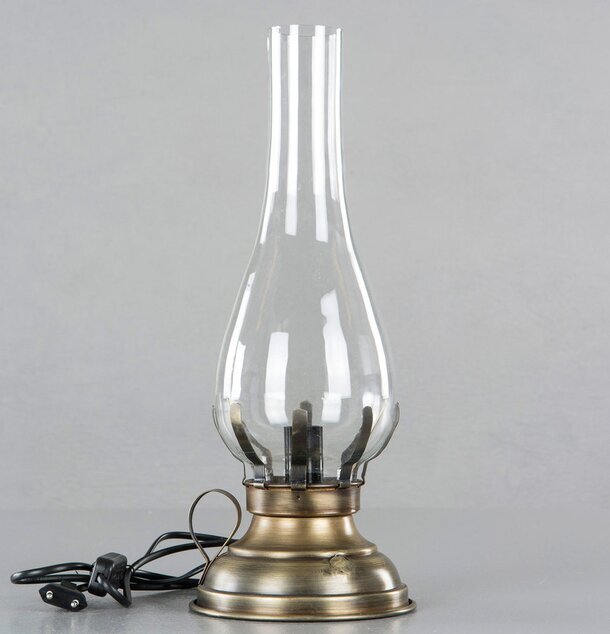 Bordslampa Antik Mässing från A Lot Decoration med glasskärm