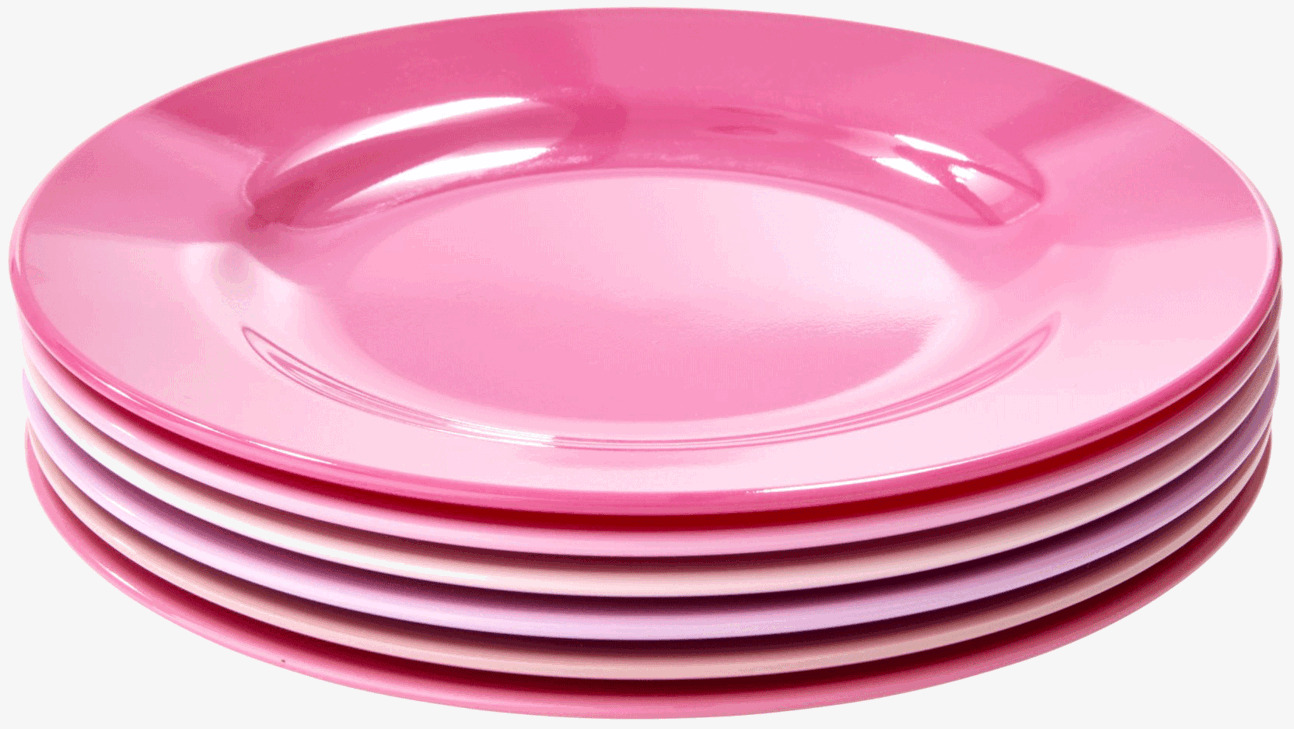 Tallrikar - 50 Shades Of Pink från Rice i olika rosa nyanser