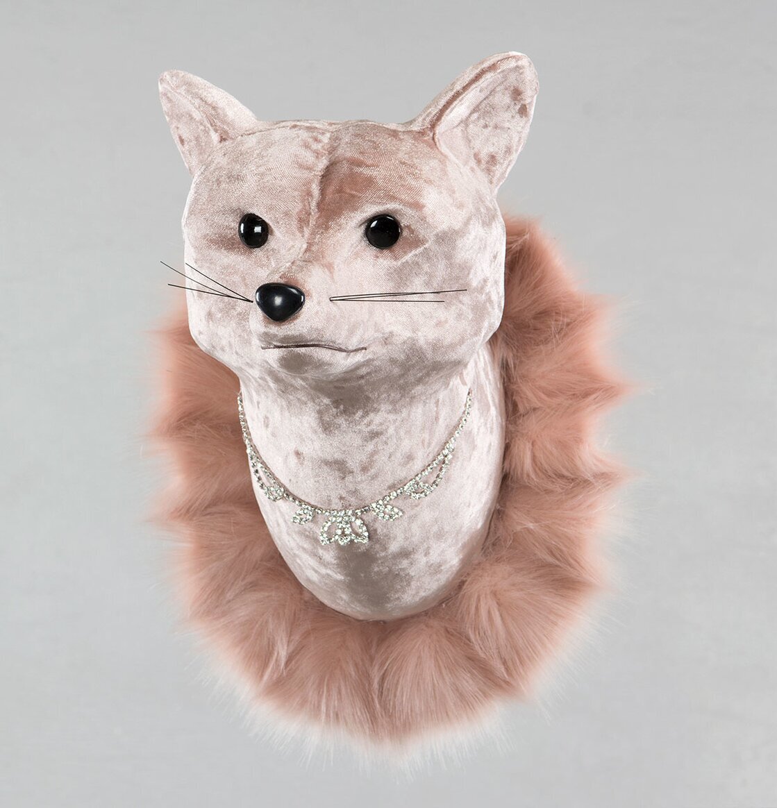 Räv Rosa Plysch från A Lot Decoration, rosa rävhuvud