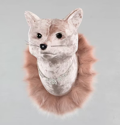 Räv Rosa Plysch från A Lot Decoration, rosa rävhuvud