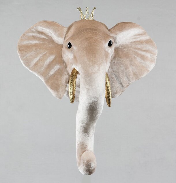Elefant Plysch Guld från A Lot Decoration med gulddetaljer