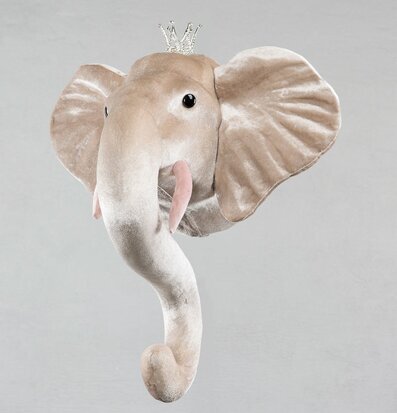 Elefant Plysch Silver/Rosa från A Lot Decoration på vägg
