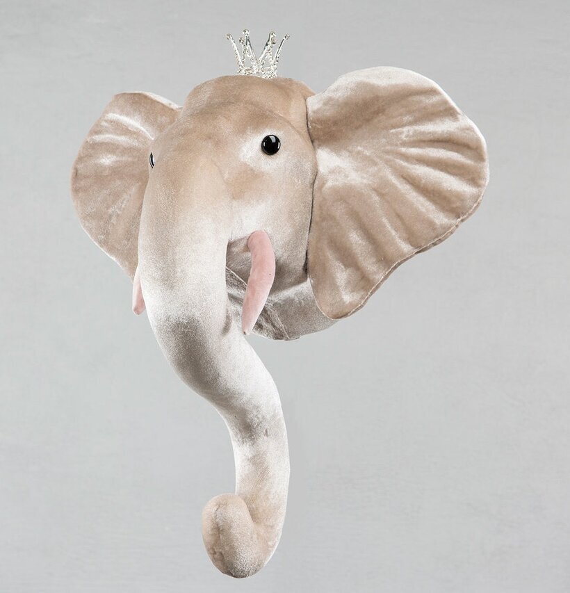 Elefant Plysch Silver/Rosa från A Lot Decoration på vägg