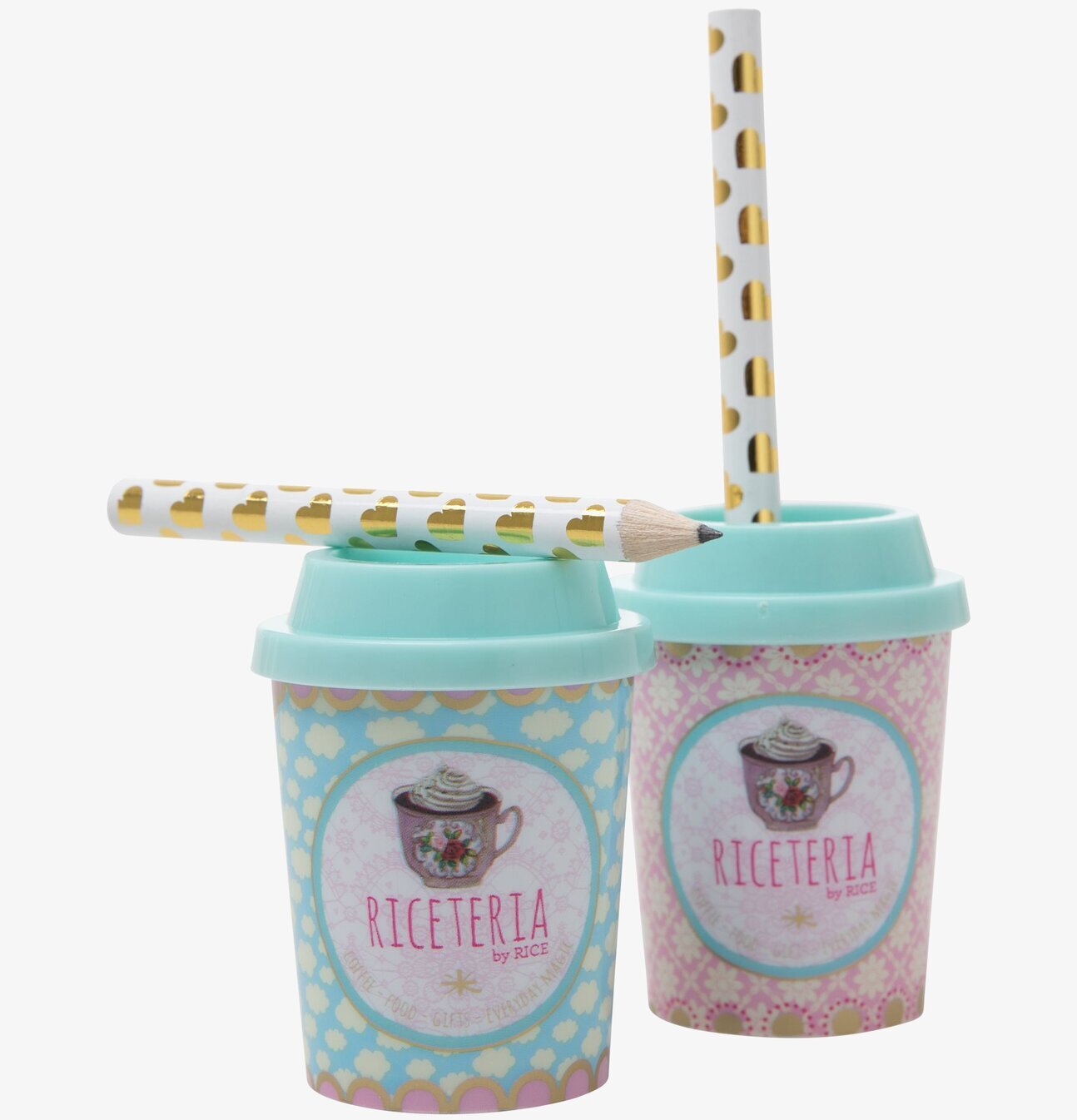 Pennvässare Inkl Penna från Rice med turkos och rosa design