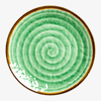 Tallrik Swirl Grön från Rice med unikt mönster och grön ton