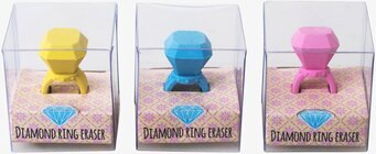 Suddgummi Diamantring från Rice i tre färger, lekfull design