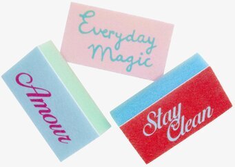 Kökssvamp 3-Pack från Rice i färgglada och inspirerande mönster