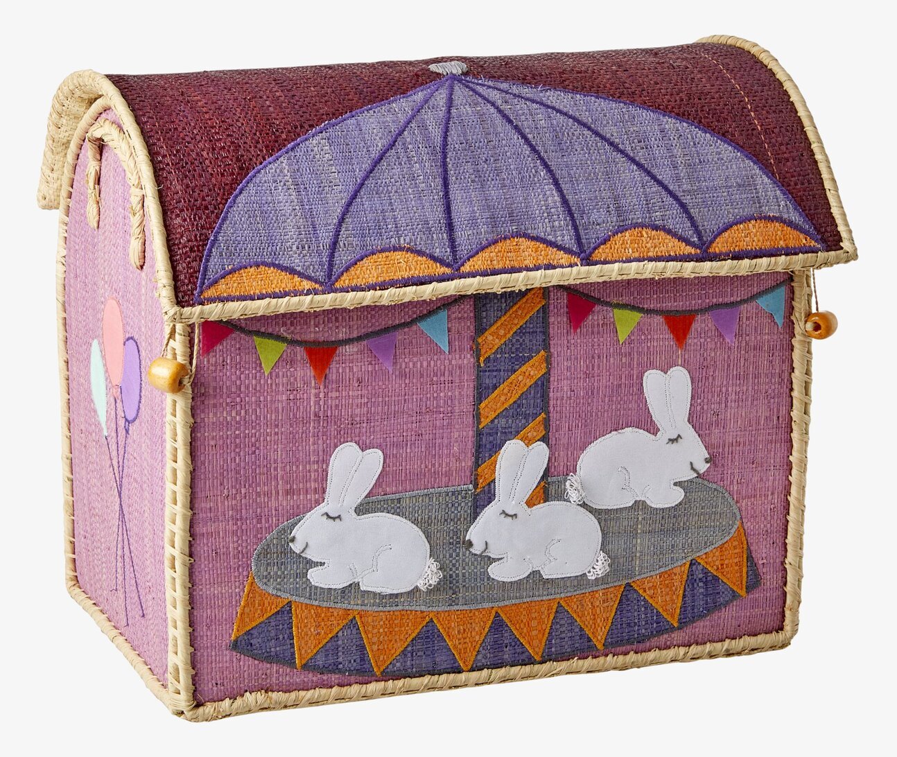 Förvaringshus Tivoli från Rice med lekfullt tivolitema