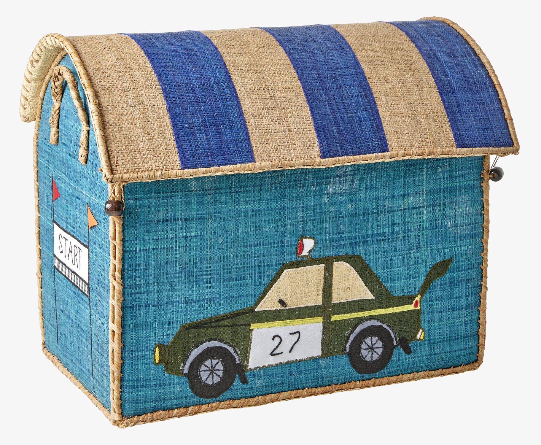 Förvaringshus Racing från Rice med racingmotiv och avtagbart tak