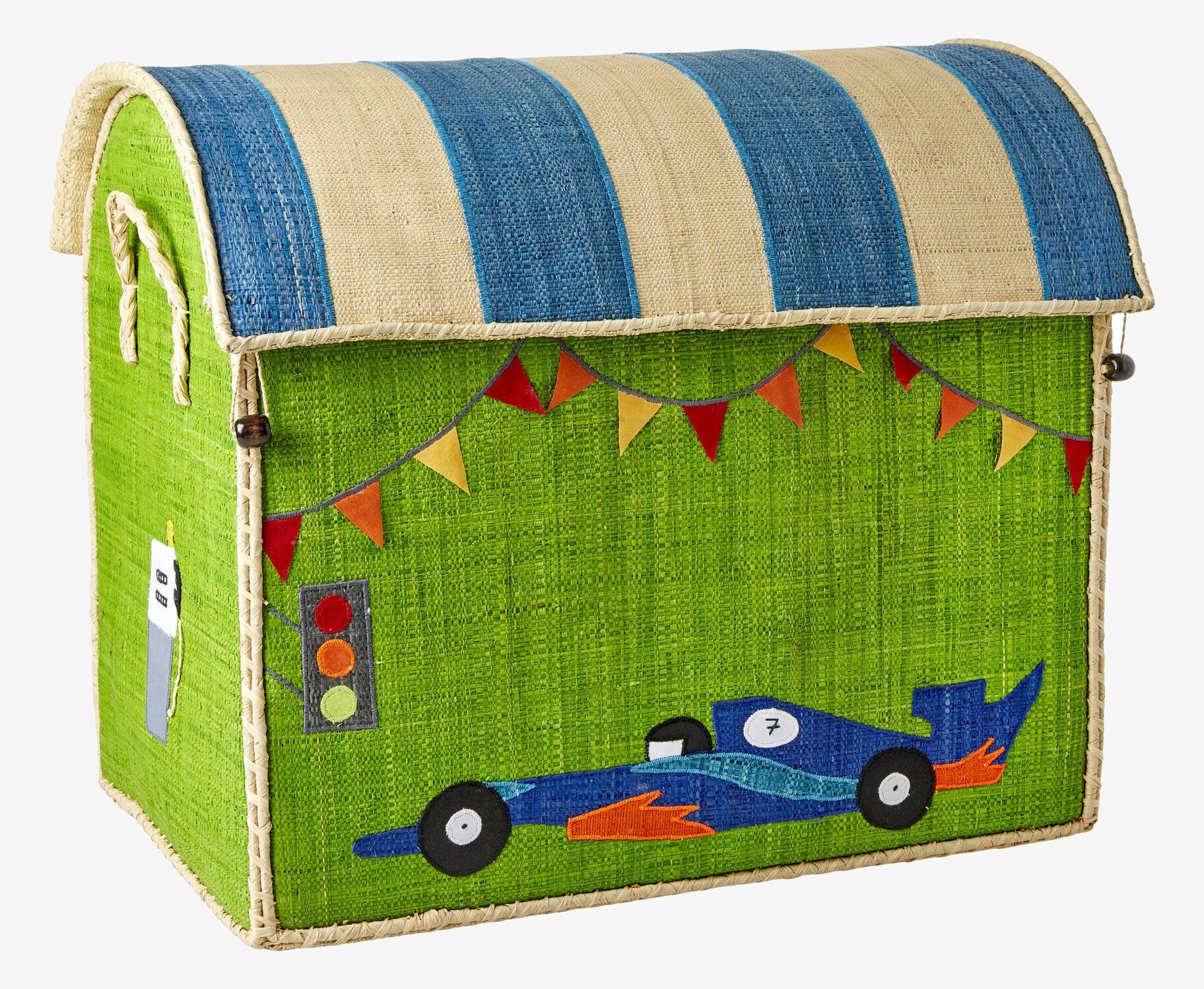 Förvaringshus Racing från Rice med färgglad racingdesign