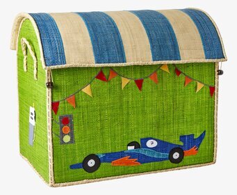 Förvaringshus Racing från Rice med färgglad racingdesign