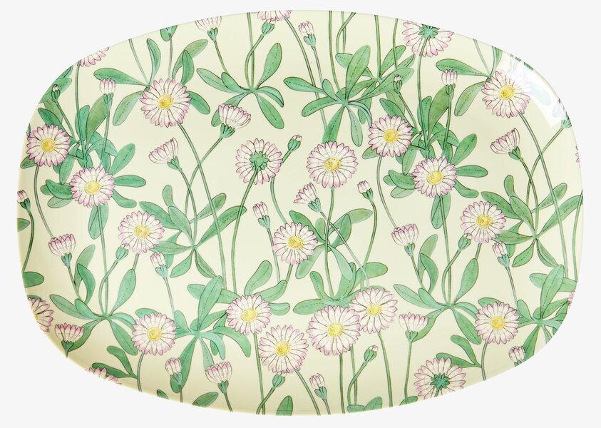 Tallrik Daisy Print från Rice med blommigt somrigt mönster
