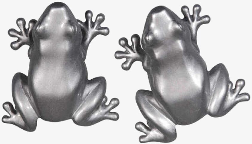 Knopp Groda Silver från The Zoo i blank silverfärgad finish