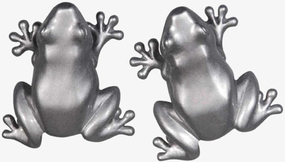 Knopp Groda Silver från The Zoo i blank silverfärgad finish