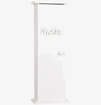 Bild av stilrent och funktionellt nyckelskåp i vitt