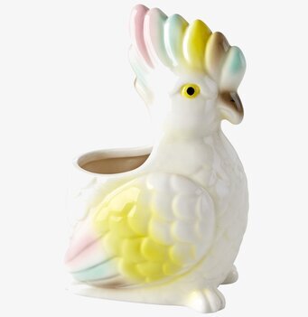 Tandborsthållare Kakadua från Rice i pastellfärgad keramik