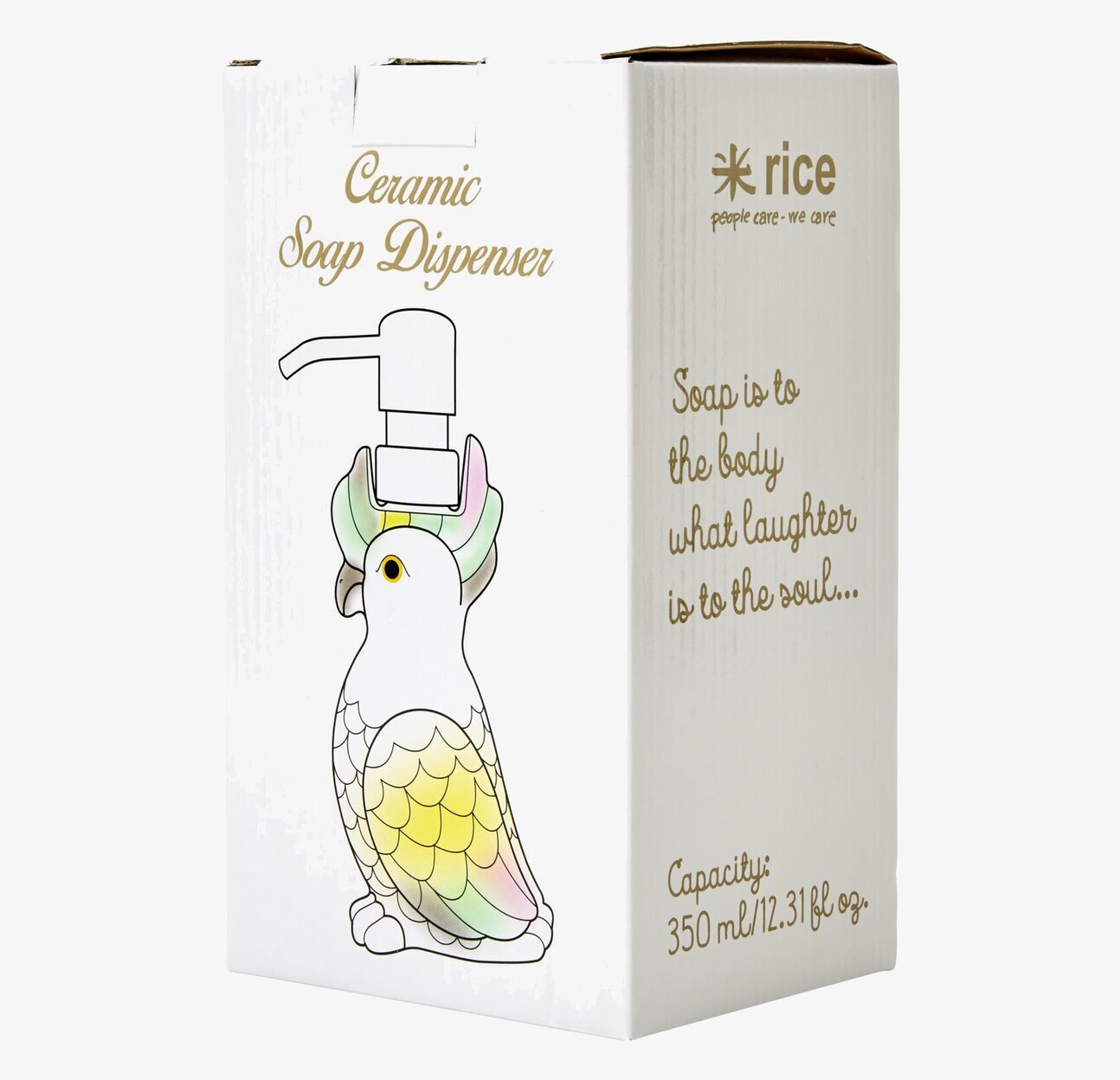 Tvålpump Kakadua från Rice med färgglad fågeldesign