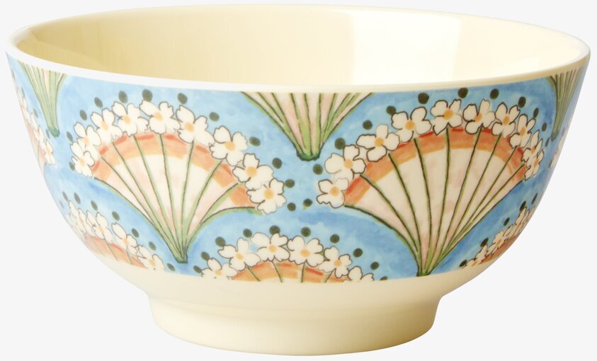 Skål Flower Fan Print från Rice med livfullt blommönster