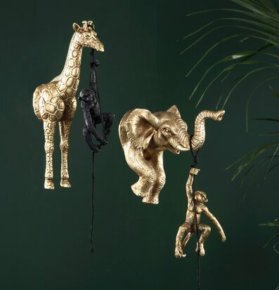 Hängande Apor - 3 Pack från A Lot Decoration, gyllene djur