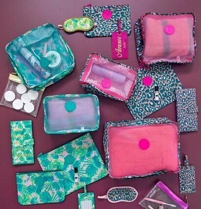 Rice Packing Cubes Leopard Print reseförvaringsset